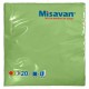 Servetele de Masa Misavan in 3 Straturi, Dimensiune 330x330 mm, 20 Buc/Set, Culoare Verde Fistic