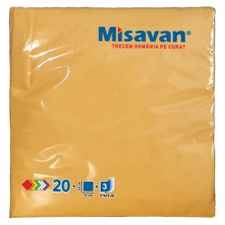Servetele de Masa Misavan in 3 Straturi, Dimensiune 330x330 mm, 20 Buc/Set, Culoare Melon Servetele de Masa Misavan in 3 Straturi, Dimensiune 330x330 mm, 20 Buc/Set, Culoare Melon