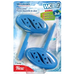 Odorizant WC Misavan Block Blue, Culoare Albastra, 2 Buc/Set, 40 g