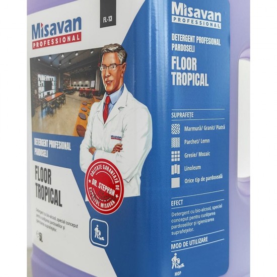 Detergent Profesional Misavan pentru Pardoseli, Tropical, 5 L