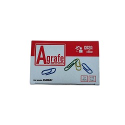 CASA OFFICE Agrafe de Birou, Multicolore, Dimensiune 33 mm, Cantitate 100 Buc/Cutie CASA OFFICE Agrafe de Birou, Multicolore, Dimensiune 33 mm, Cantitate 100 Buc/Cutie