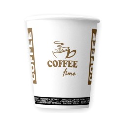 Bax 2000 Pahare din Carton 7 OZ Coffee Time, Carton Alb Printat Maro