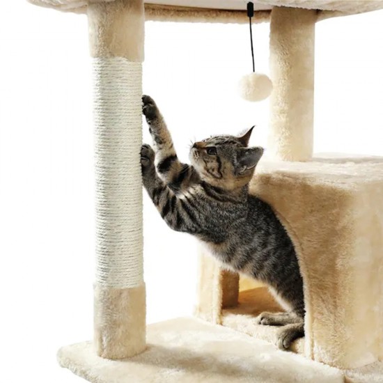Ansamblu de Joaca Miau Miau pentru Pisici, Tower, Dimensiune 40x40x86 cm