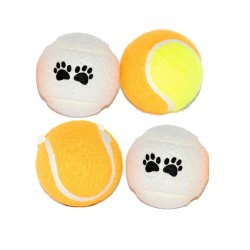 Jucarii 4 Dog din Bumbac, Mingi Tenis, 4 Buc/Pachet
