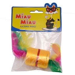 Jucarie HL08 Cilindru Sisal Cu Pene