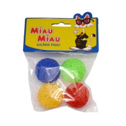 Jucarie Miau Miau HL10 Minge din Plastic pentru Pisica, 4 Buc/Pachet