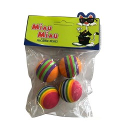 Jucarie Miau Miau HL11 Minge din Plastic pentru Pisica, 4 Buc/Pachet