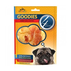 Recompense pentru Caini 4 Dog Goodies Rabbit Ear With Chicken, 100 g