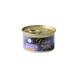 Conserva pentru Pisici Desire cu Ton si Creveti, 85 g