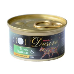 Conserva pentru Pisici Desire cu Ton si Surimi, 85 g