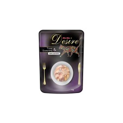 Hrana Umeda pentru Pisici Desire cu Ton si Creveti, 70 g