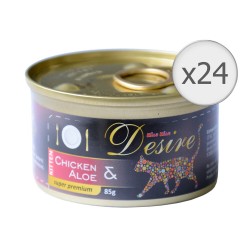 Conserva pentru Pisici Desire Kitten cu Pui File si Aloe, 24 Buc/Bax x 85 g