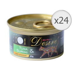 Conserva pentru Pisici Cutie Desire cu Ton si Surimi, 24 Buc/Bax x 85 g