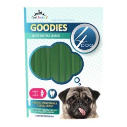 Recompensa pentru Caini Goodies Dental Stick 4 Dog cu Menta si Calciu, 80 g