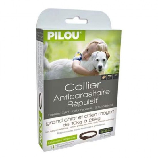 Zgarda Antiparazitara Pilou pentru Caini Talie Medie, 60 cm