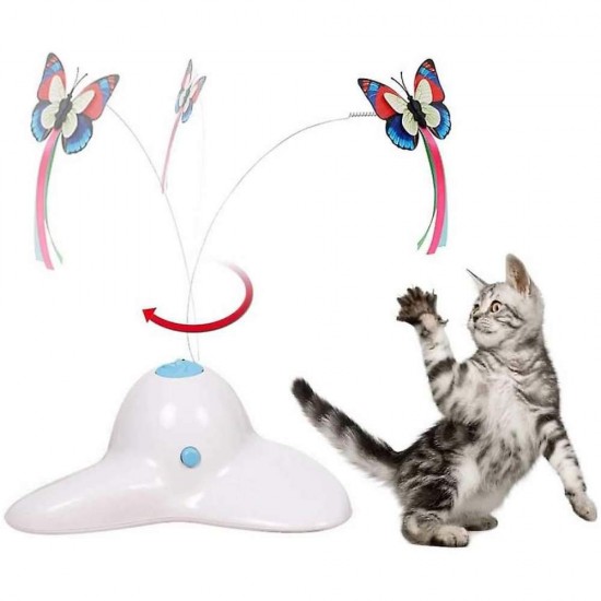 Jucarie Interactiva Miau Miau pentru Pisici, Rotating Butterfly