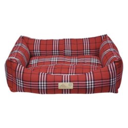 Culcus pentru Caini si Pisici 4 Dog Deluxe Danish L, Rosu, 78x60x22 cm