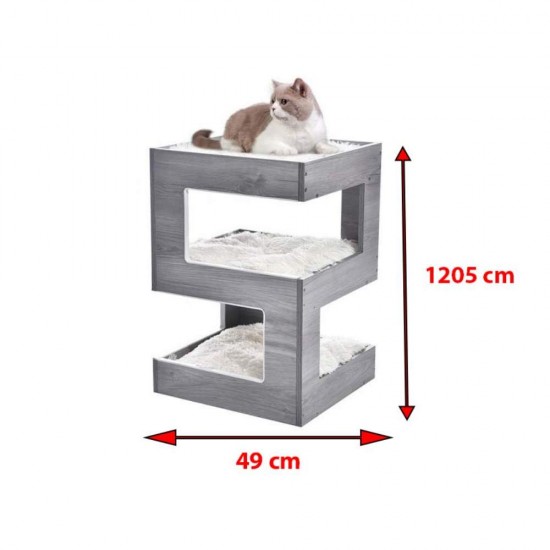 Ansamblu pentru Pisici Miau Miau Cube, 40x40x70 cm