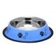 Castron 4 Dog Inox Albastru, Antiderapant, 950 ml, 18 cm