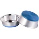 Castron 4Dog Inox, Baza Albastra, 1.75 L, 21 cm