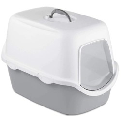 Litiera cu Acoperis Stefanplast Cathy, Gri, 56x40x40 cm