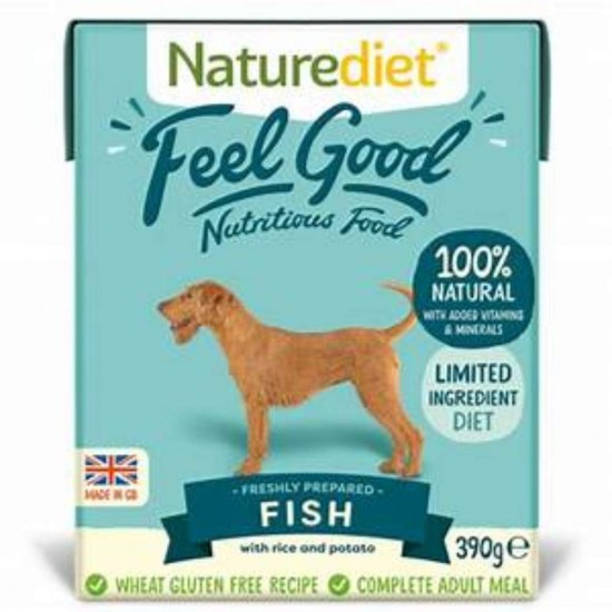 Pate Naturediet Feel Good cu Peste, 390 g