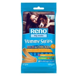 Recompense pentru Caini Reno Dog Snack Chicken Strips, 120 g