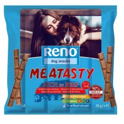 Recompense pentru Caini Reno Dog Snack Meaty Beef Sticks, 55 g