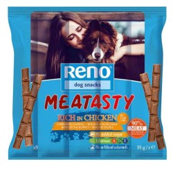 Recompense pentru Caini Reno Dog Snack Meaty Chicken Sticks, 55 g