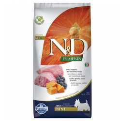 Hrana Uscata Farmina pentru Caini N&D Pumpkin Adult Mini cu Miel si Afine, 7 kg