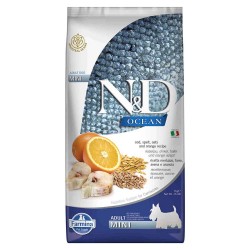 Hrana Uscata Farmina pentru Caini N&D Ocean Adult Mini cu Peste Cod, Alac, Ovaz si Portocale, 7 kg
