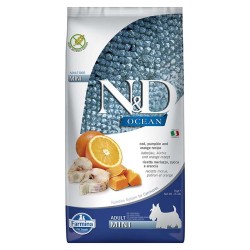 Hrana Uscata Farmina pentru Caini N&D Ocean Adult Mini cu Peste Cod, Dovleac si Portocala, 7 kg