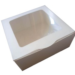 Cutii cu Display din Carton Duplex Lucios Dublu Albit 350g/m², Dimensiuni 260x260x50 mm, 25 Buc/Set