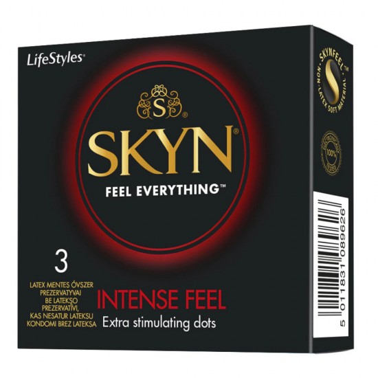 LifeStyles Skyn Prezervativ Non Latex Intense Feel, 3 Buc/Set
