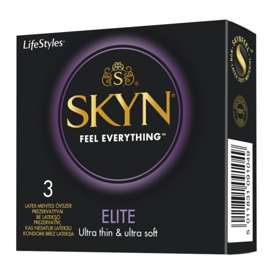 LifeStyles Skyn Prezervativ Non Latex Elite, 3 Buc/Set