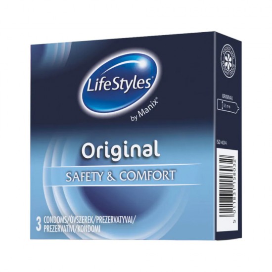 LifeStyles Prezervative Latex Original, 3 Buc/Set