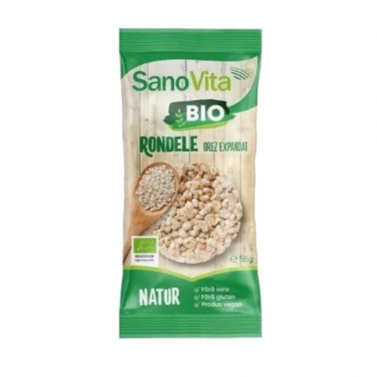 Rondele din Orez Expandat Sano Vita, Cantitate 56 g