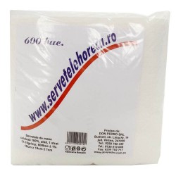 Servetele Albe, 18x18 cm, 1 Strat, 600 Buc Servetele Albe, 18x18 cm, 1 Strat, 600 Buc