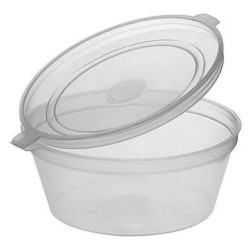 Cupa Sos cu Capac Atasat din PP, 120 ml, 50 Buc/Set Cupa Sos cu Capac Atasat din PP, 120 ml, 50 Buc/Set