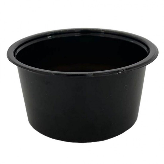 Sosiera Rotunda Neagra din PP, 50 ml, 100 Buc/Set