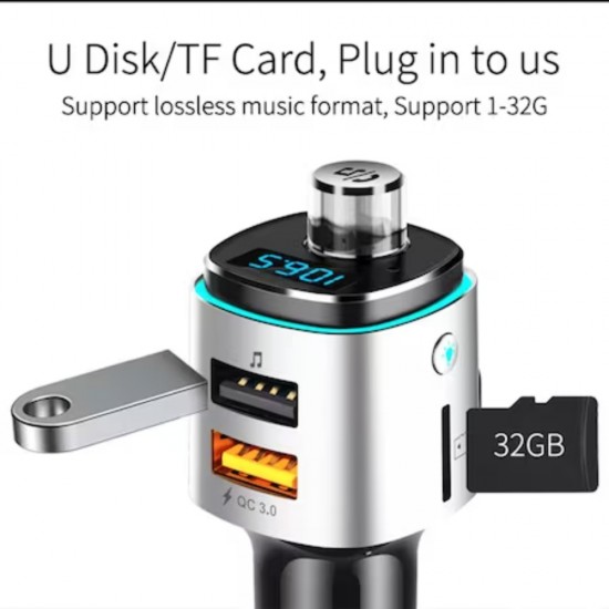 Car Kit Modulator FM BC42 Bluetooth 4.2 Dual USB , MP3 Player, TF Card Reader