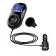 Modulator FM Auto, Bluetooth BC30AQ, 2 Porturi USB pentru Incarcare, Prindere Magnetica, Negru