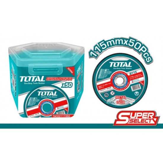 Total - Set 50 Discuri Abrazive Taiere Metal - 115