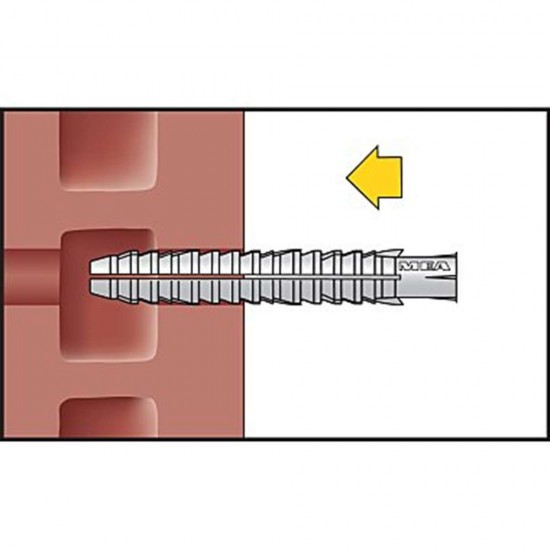 Set 100 Buc, Diblu cu Cui Metalic Starkfix, Montaj Prin Lovire, 8x100 mm