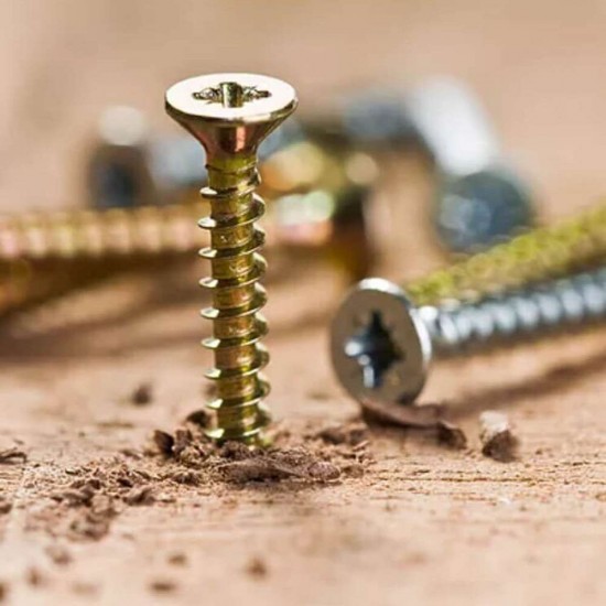 Set 200 Buc, Surub Autofiletant Starkfix, pentru Lemn, Cap Inecat, 5x100 mm