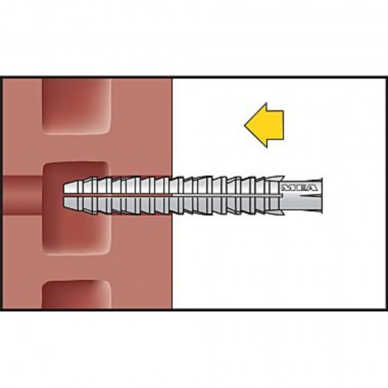 Set 50 Buc, Diblu cu Cui Metalic Tip YP 10x140 mm