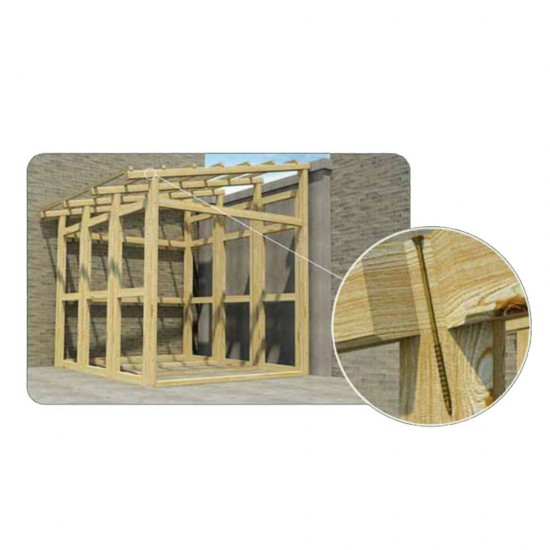 Set 50 Buc, Surub pentru Constructii din Lemn Index, TExBT, 10x240 mm
