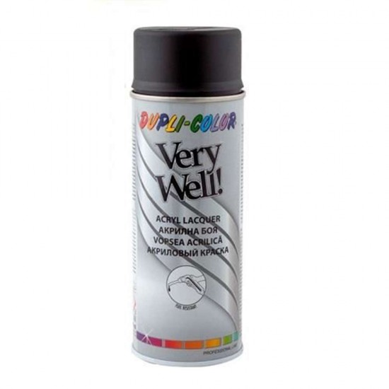 Vopsea Spray Decorativa Dupli-Color Very Well, RAL 9005 Negru Mat, 400 ml