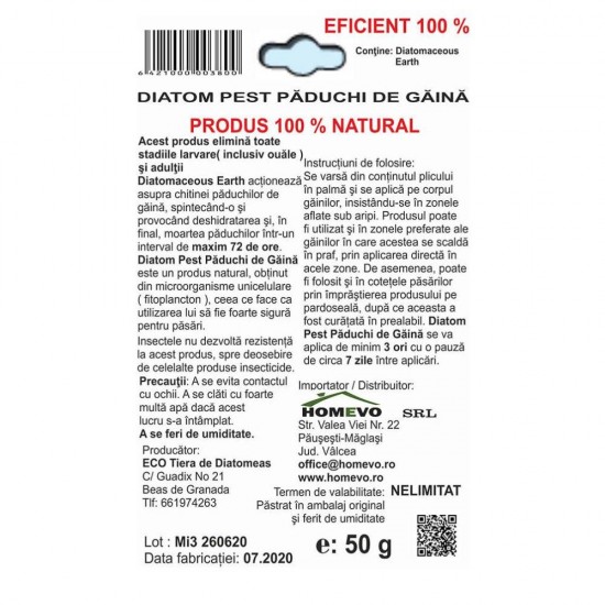 Solutie Homevo pentru Paduchi de Gaina