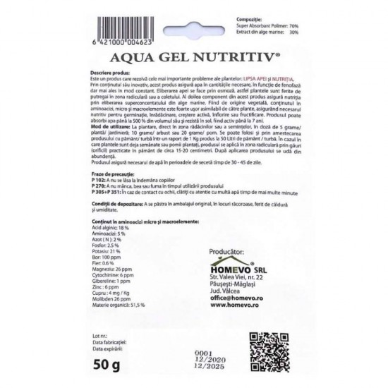 Homevo Bio Antiseceta Fertilizator, 50 g